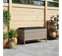 vidaXL Poggiapiedi da Giardino Grigio e Grigio Scuro 80 x 38 x 45 cm