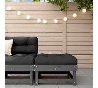 vidaXL Poggiapiedi da Giardino Grigio in Legno Massello di Pino