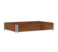 vidaXL Poggiapiedi da Giardino Marrone 120x80cm Legno Massello di Pino, fioriera, fioriera da patio, fioriera per pomodori, fioriera da esterno