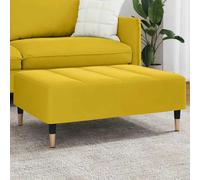 vidaXL Poggiapiedi Giallo 77x55x31 cm in Velluto