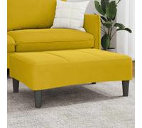 vidaXL Poggiapiedi Giallo 77x55x31 cm in Velluto