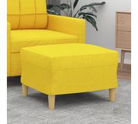 VidaXL Poggiapiedi Giallo Chiaro 60x50x41 cm in Tessuto