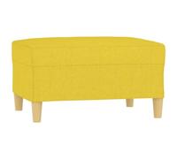 vidaXL Poggiapiedi in tessuto Giallo Chiaro 70x55x41 cm