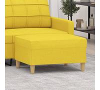 vidaXL Poggiapiedi in tessuto Giallo Chiaro 70x55x41 cm