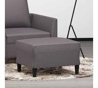 vidaXL Poggiapiedi Grigio 60x50x41 cm in Similpelle