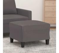 vidaXL Poggiapiedi Grigio 60x50x41 cm in Similpelle