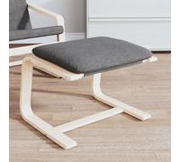 vidaXL Poggiapiedi Grigio Chiaro 51x41x40 cm in Tessuto