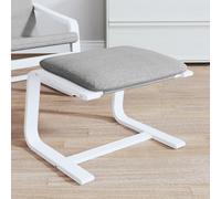 vidaXL Poggiapiedi Grigio Chiaro 51x41x40 cm in Tessuto