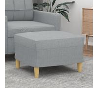 VidaXL Poggiapiedi Grigio Chiaro 60x50x41 cm in Tessuto