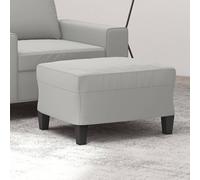 vidaXL Poggiapiedi Grigio Chiaro 60x50x41 cm in Tessuto Microfibra