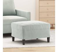 vidaXL Poggiapiedi Grigio Chiaro 60x50x41 cm in Velluto