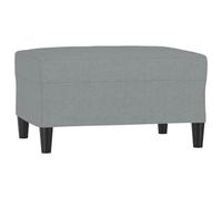 vidaXL Poggiapiedi in tessuto Grigio chiaro 70x55x41 cm