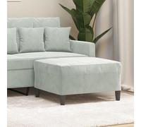 VidaXL Poggiapiedi Grigio Chiaro 70x55x41 cm in Velluto