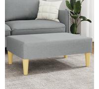 vidaXL Poggiapiedi Grigio Chiaro 77x55x31 cm in Tessuto