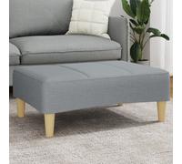 vidaXL Poggiapiedi Grigio Chiaro 77x55x31 cm in Tessuto