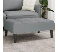 vidaXL Poggiapiedi Grigio Chiaro 77x55x31 cm in Tessuto