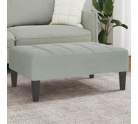 vidaXL Poggiapiedi Grigio Chiaro 77x55x31 cm in Velluto