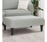 vidaXL Poggiapiedi Grigio Chiaro 77x55x31 cm in Velluto
