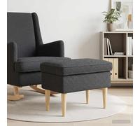 vidaXL Poggiapiedi Grigio Scuro 55 x 35 x 41 cm Bouclé