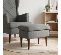 vidaXL Poggiapiedi Grigio Scuro 55 x 35 x 41 cm Velluto,
