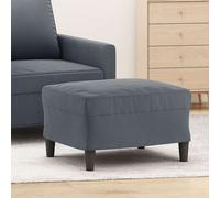 vidaXL Poggiapiedi Grigio Scuro 60x50x41 cm in Velluto
