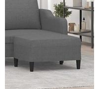 vidaXL Poggiapiedi Grigio Scuro 70x55x41 cm in Tessuto
