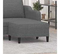 VidaXL Poggiapiedi Grigio Scuro 70x55x41 cm in Tessuto