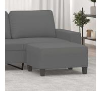 vidaXL Poggiapiedi Grigio Scuro 70x55x41 cm in Tessuto Microfibra