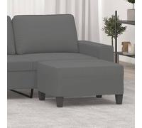 vidaXL Poggiapiedi Grigio Scuro 70x55x41 cm in Tessuto Microfibra
