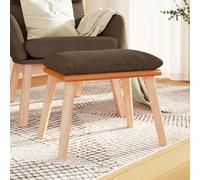 vidaXL Poggiapiedi Marrone 45x29,5x35 cm in Tessuto e Similpelle