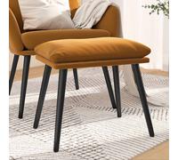 vidaXL Poggiapiedi Marrone 45x29,5x35 cm in Velluto