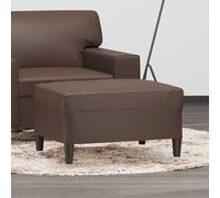 vidaXL Poggiapiedi Marrone 70x55x41 cm in Similpelle