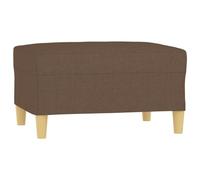 vidaXL Poggiapiedi Marrone 70x55x41 cm in Tessuto