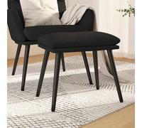 vidaXL Poggiapiedi Nero 45x29,5x35 cm in Tessuto