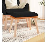 vidaXL Poggiapiedi Nero 45x29,5x35 cm in Tessuto e Similpelle