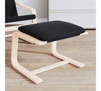 vidaXL Poggiapiedi Nero 51x41x40 cm in Tessuto