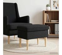 vidaXL Poggiapiedi Nero 55 x 35 x 41 cm Bouclé,