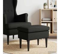 vidaXL Poggiapiedi Nero 55 x 35 x 41 cm Tessuto