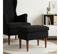 vidaXL Poggiapiedi Nero 55 x 35 x 41 cm Velluto