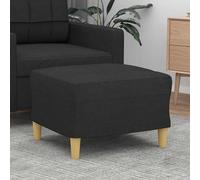 vidaXL Poggiapiedi Nero 60x50x41 cm in Tessuto