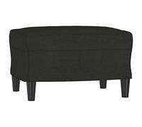 vidaXL Poggiapiedi Nero 60x50x41 cm in Tessuto