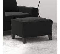 vidaXL Poggiapiedi Nero 60x50x41 cm in Tessuto Microfibra