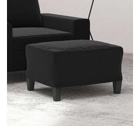 vidaXL Poggiapiedi Nero 60x50x41 cm in Tessuto Microfibra