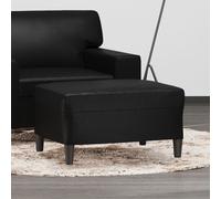 VidaXL Poggiapiedi Nero 70x55x41 cm in Similpelle