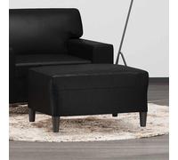 VidaXL Poggiapiedi Nero 70x55x41 cm in Similpelle