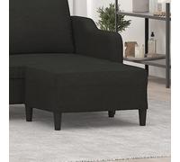 vidaXL Poggiapiedi Nero 70x55x41 cm in Tessuto