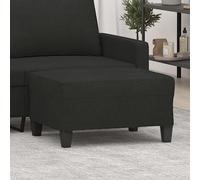 vidaXL Poggiapiedi Nero 70x55x41 cm in Tessuto