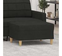 vidaXL Poggiapiedi Nero 70x55x41 cm in Tessuto