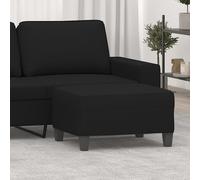 vidaXL Poggiapiedi Nero 70x55x41 cm in Tessuto Microfibra