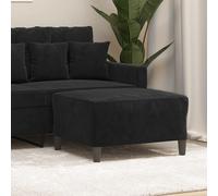 VidaXL Poggiapiedi Nero 70x55x41 cm in Velluto